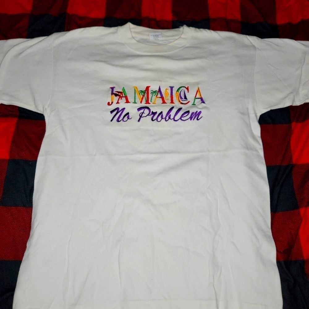 VINTAGE JAMAICA NO PROBLEMS SHIRT! SZ L